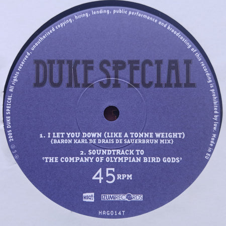 Duke Special : Freewheel (10", Single)