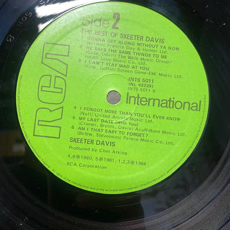Skeeter Davis : The Best Of Skeeter Davis (LP, Comp)
