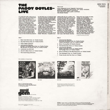 The Paddy Doyles* : Live (LP, Album)