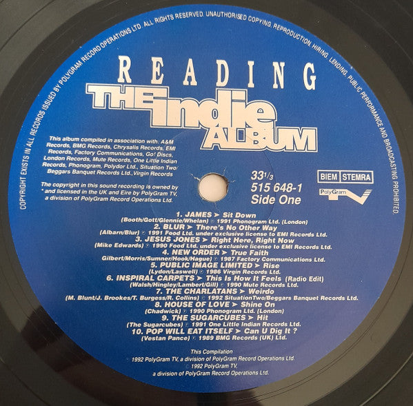 Various : Reading - The Indie Album (LP, Comp)