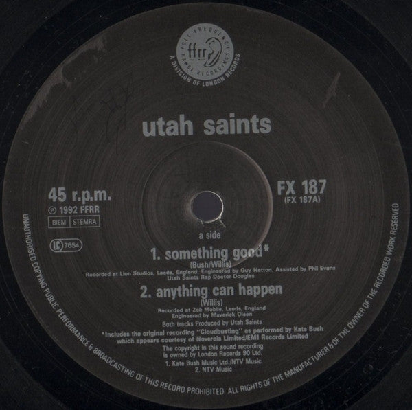 Utah Saints : Something Good (12", Single)