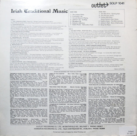 John* & James Kelly (7) featuring Michael Gavin (2) & Michael Crehan : Irish Traditional Music (LP)