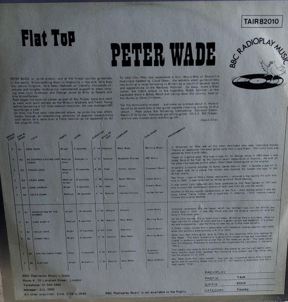 Pete Wade, Peter Wade : Flat Top (LP)