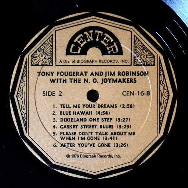 Jim Robinson (2), Tony Fougerat : Jim Robinson & Tony Fougerat With The New Orleans Joymakers (LP)