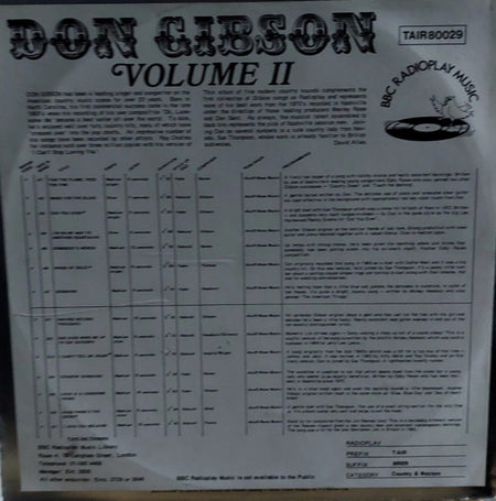 Don Gibson : Volume 2 (LP)