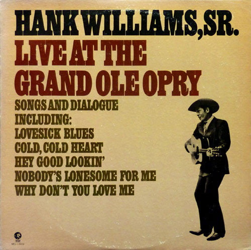 Hank Williams : Live At The Grand Ole Opry (LP, Album)