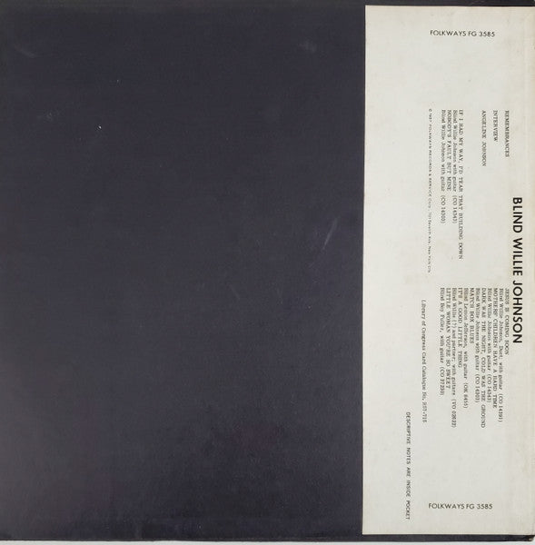 Blind Willie Johnson : Blind Willie Johnson (LP, Comp)