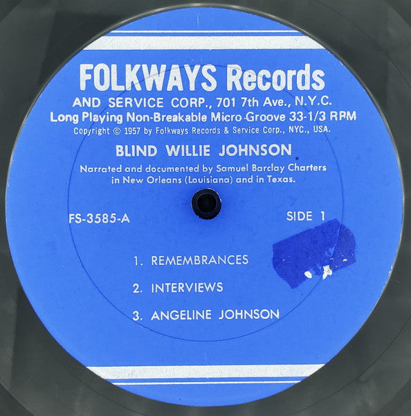 Blind Willie Johnson : Blind Willie Johnson (LP, Comp)