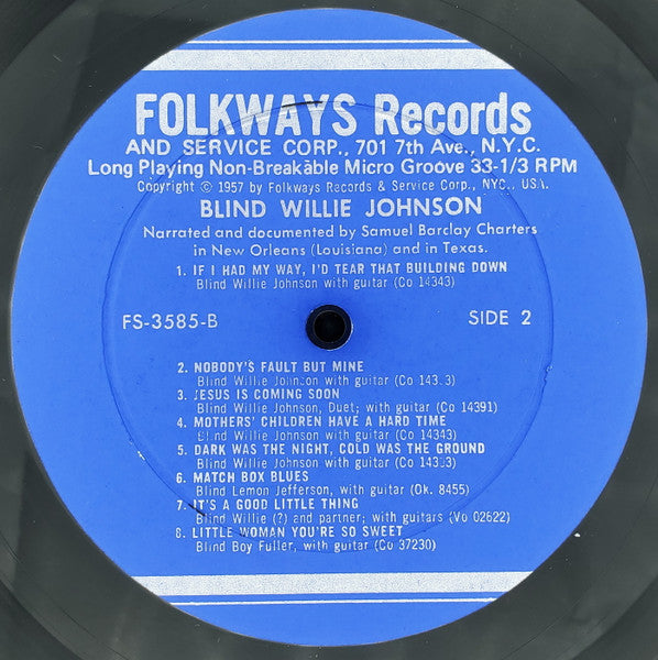 Blind Willie Johnson : Blind Willie Johnson (LP, Comp)