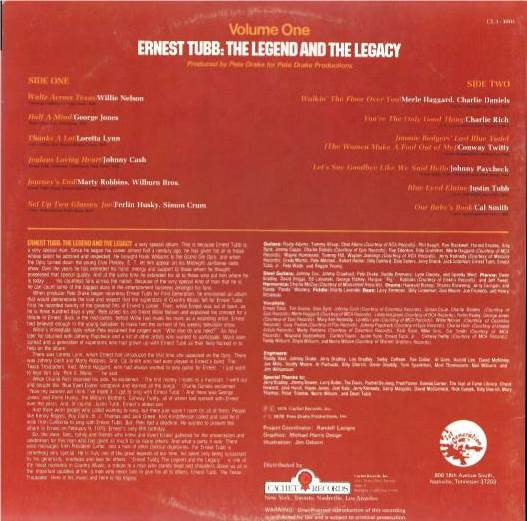 Various : Ernest Tubb: The Legend And The Legacy Volume 1 (LP, Comp)