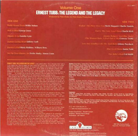 Various : Ernest Tubb: The Legend And The Legacy Volume 1 (LP, Comp)