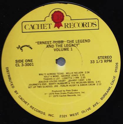 Various : Ernest Tubb: The Legend And The Legacy Volume 1 (LP, Comp)