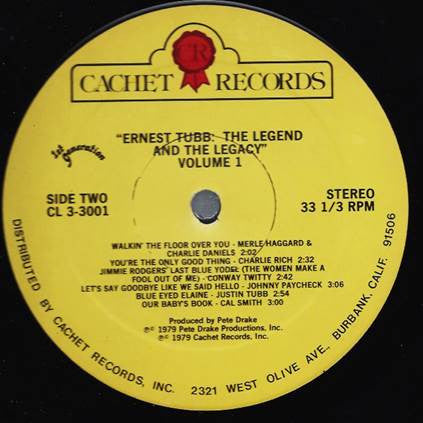 Various : Ernest Tubb: The Legend And The Legacy Volume 1 (LP, Comp)