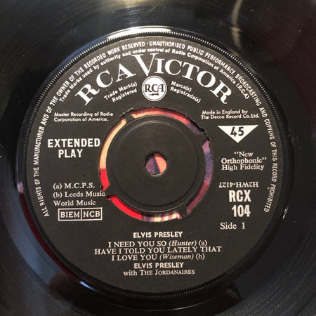 Elvis Presley : Elvis Presley (7", EP, RP, 4 P)