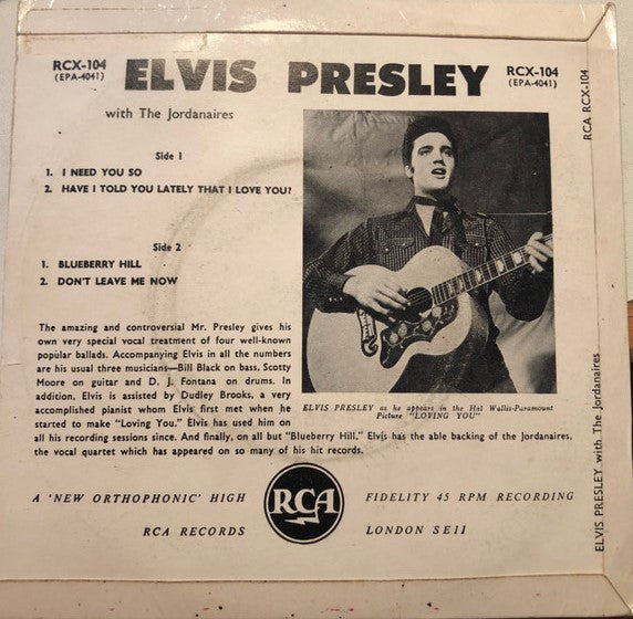 Elvis Presley : Elvis Presley (7", EP, RP, 4 P)