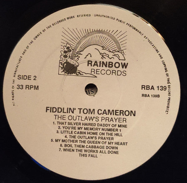 Fiddlin' Tom Cameron : The Outlaw's Prayer (LP)