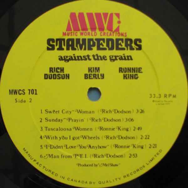The Stampeders : Against The Grain (LP, Album, Gat)