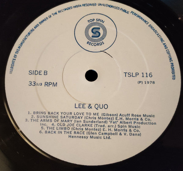Connie Lee & Quo (8) : Lee & Quo (LP)