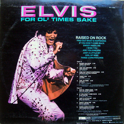 Elvis Presley : Raised On Rock / For Ol' Times Sake (LP, Album)