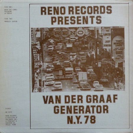 Van Der Graaf Generator : N.Y. 78 (LP, Unofficial)