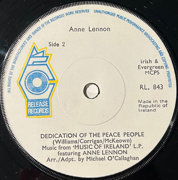 Anne Lennon : Let There Be Peace (7")