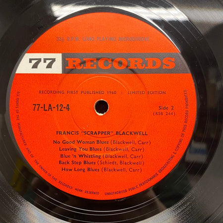 Francis "Scrapper" Blackwell* : Blues Before Sunrise (LP, Album, Mono)