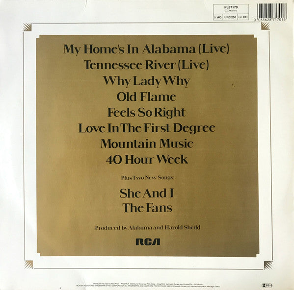 Alabama : Alabama Greatest Hits (LP, Comp)