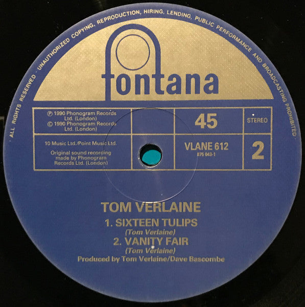 Tom Verlaine : Kaleidescopin' (12")