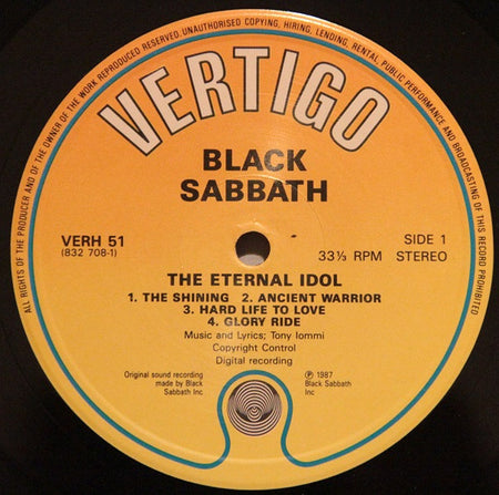 Black Sabbath : The Eternal Idol (LP, Album)