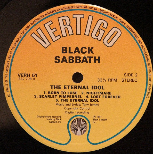Black Sabbath : The Eternal Idol (LP, Album)