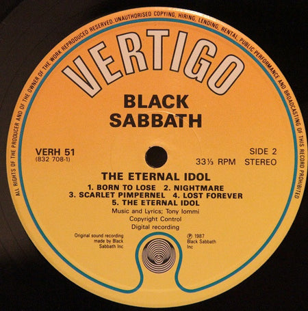 Black Sabbath : The Eternal Idol (LP, Album)