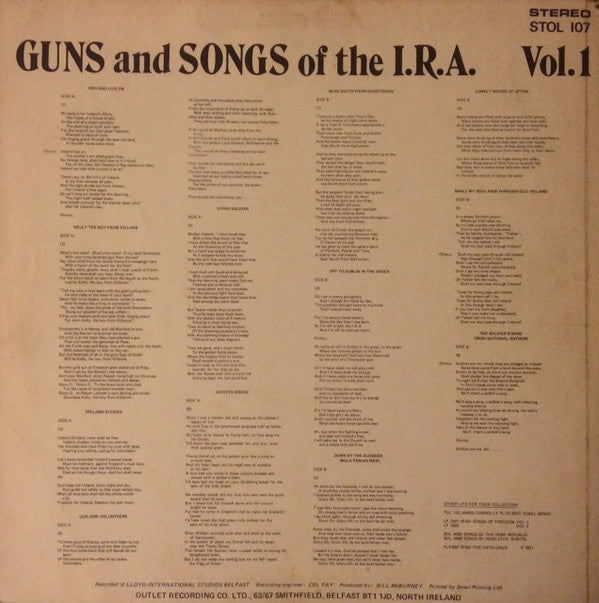 Brigid Corey : Guns And Songs Of The I.R.A. Vol. 1 (LP)