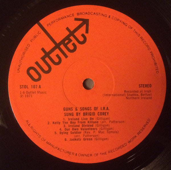 Brigid Corey : Guns And Songs Of The I.R.A. Vol. 1 (LP)