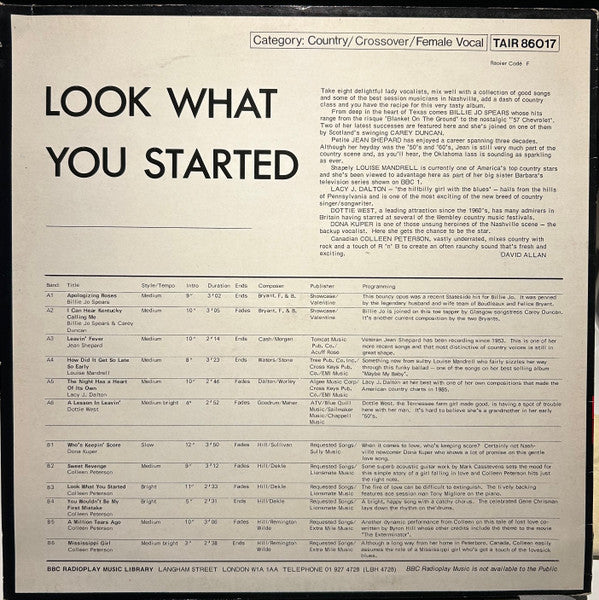 Various : Look What You Started (LP, Comp)