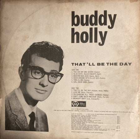 Buddy Holly : That'll Be The Day (LP, Album, Mono)