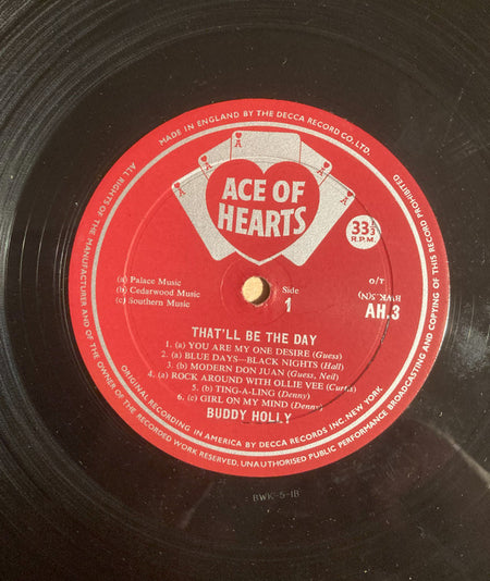 Buddy Holly : That'll Be The Day (LP, Album, Mono)