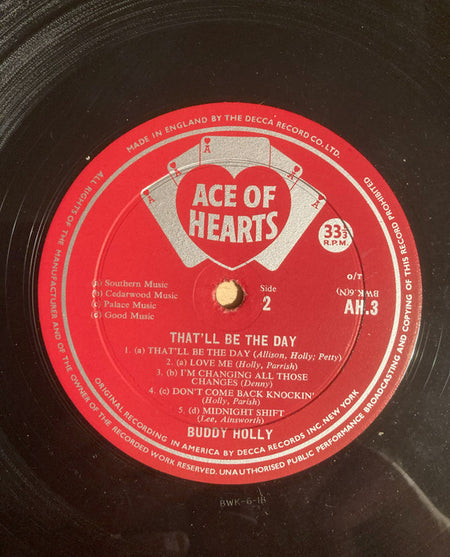 Buddy Holly : That'll Be The Day (LP, Album, Mono)