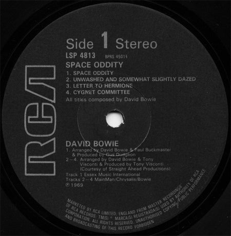 David Bowie : Space Oddity (LP, Album, RE)