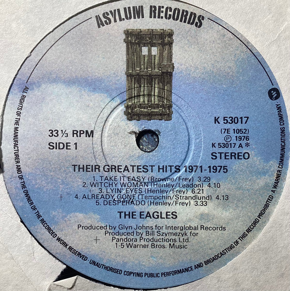 Eagles : Their Greatest Hits (1971-1975) (LP, Comp, Orl)