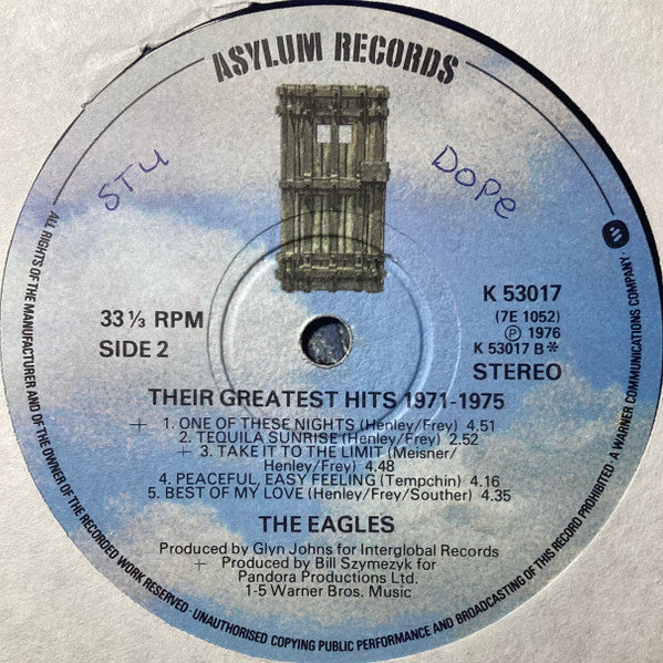 Eagles : Their Greatest Hits (1971-1975) (LP, Comp, Orl)