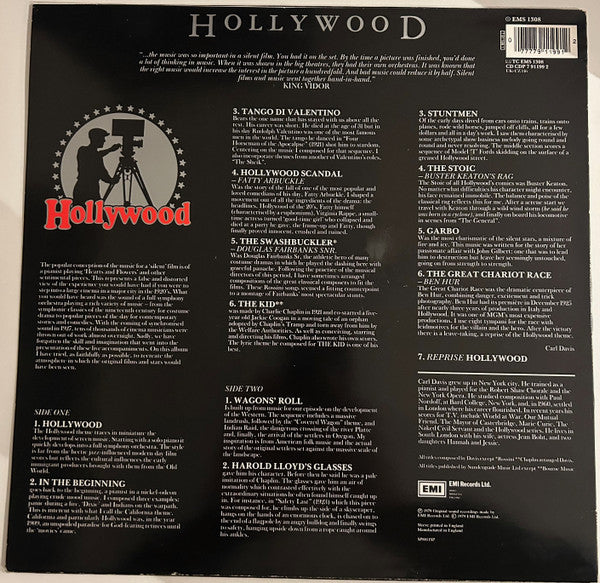 Carl Davis (5) : Hollywood (Original Music From The Thames Television Series By Carl Davis) (LP, RE)