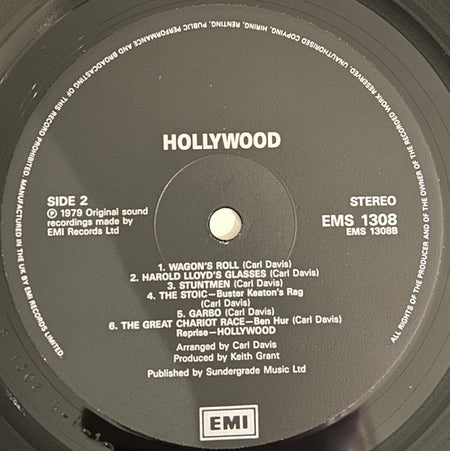 Carl Davis (5) : Hollywood (Original Music From The Thames Television Series By Carl Davis) (LP, RE)