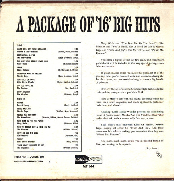 Various : A Package Of Original 16 Big Hits (LP, Comp, Mono, Roc)