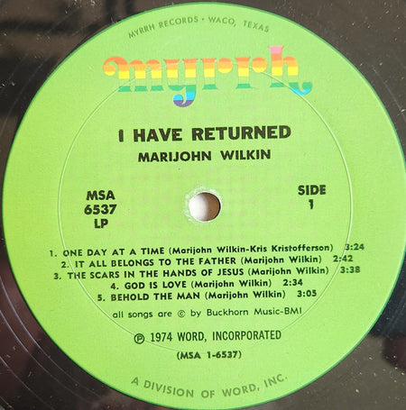 Marijohn Wilkin : I Have Returned (LP)