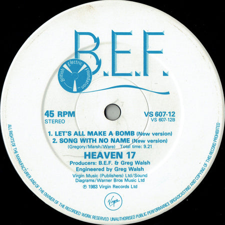 Heaven 17 : Come Live With Me (12", Single)