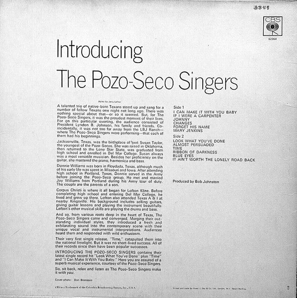 The Pozo-Seco Singers With Don Williams (2) : The Best Of (LP, Album, Comp)