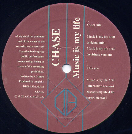 Chase : Music Is My Life (12")