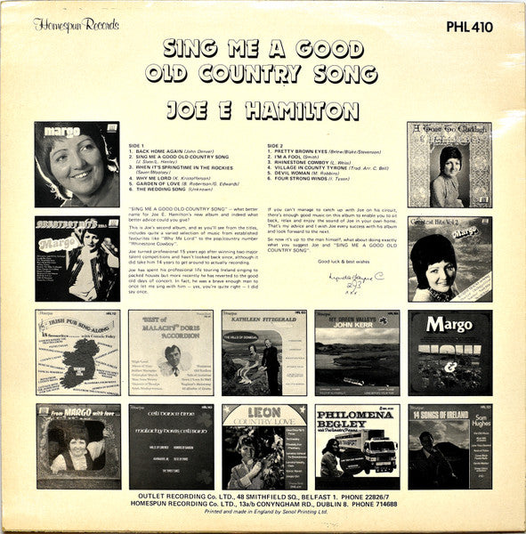 Joe E. Hamilton : Sing Me A Good Old Country Song (LP)