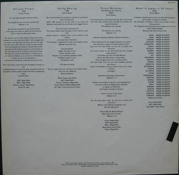 Nigel Rolfe : Island Stories (LP, Album)