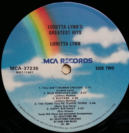 Loretta Lynn : Loretta Lynn's Greatest Hits (LP, Comp, RE)